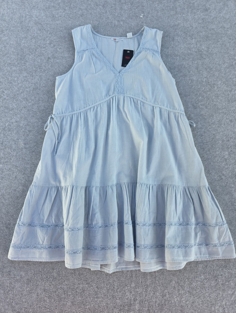 Levi's Lulu Mini Dress Light Blue Size L NWT